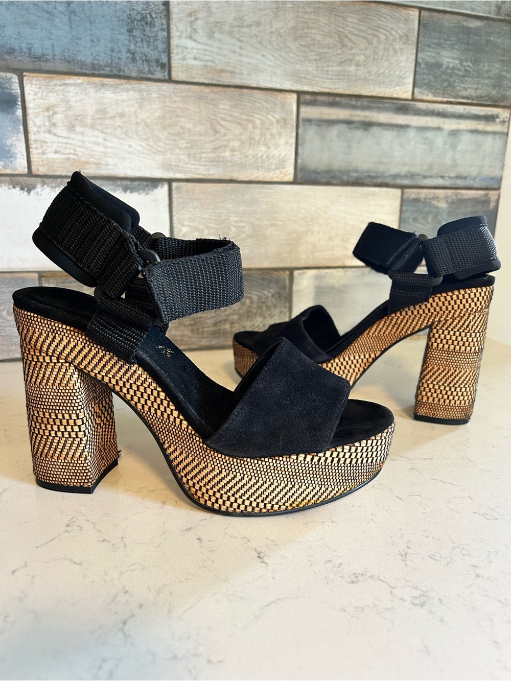 Free People Sport Society Suede Woven
Block Heel Platform Sandals - Picture 3 of 13